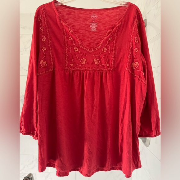 St. John's Bay Tops - 3/4 sleeve casual top